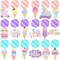 20PCS Ice Cream Party Hanging Swirls – Ice Cream Cone Birthday Decorations, Summer Theme Ceiling Streamers for Baby Shower, Kids Birthday & Ice Cream Party Supplies